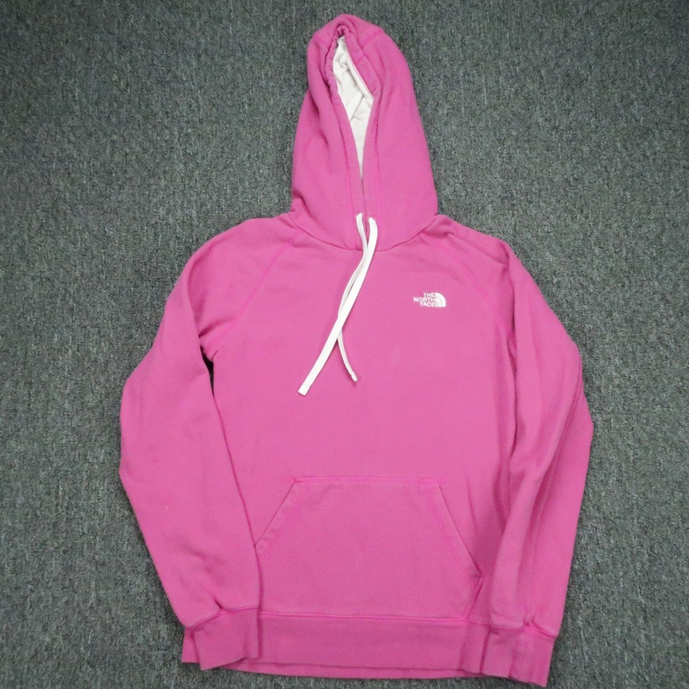 The North Face Hoodie Womens Medium Pink Pockets Hooded Pullover Hiking